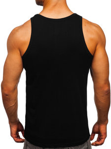 Camiseta de tirantes anchos con impresión para hombre negro Bolf 14833