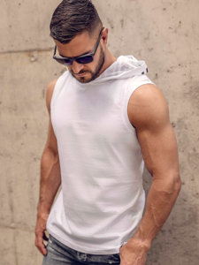 Camiseta de tirantes con impresión para hombre blanco Bolf 2537A