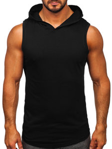 Camiseta de tirantes con impresión para hombre negro Bolf 2537