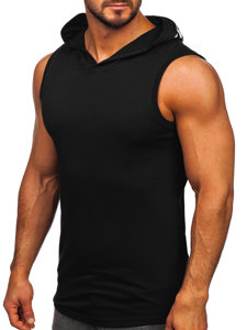 Camiseta de tirantes con impresión para hombre negro Bolf 2537