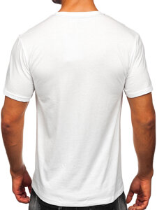 Camiseta estampada de algodón para hombre Blanco Bolf MPO3500