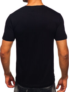 Camiseta estampada de algodón para hombre Negro Bolf MPO3497