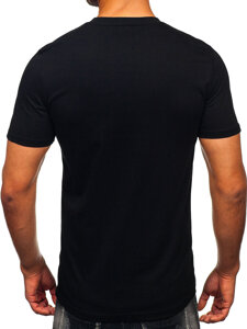 Camiseta estampada de algodón para hombre Negro Bolf MPO3520