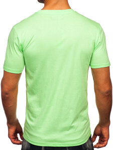 Camiseta estampada de algodón para hombre Verde Bolf MPO3460