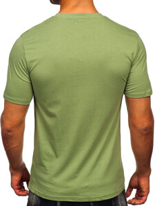 Camiseta estampada de algodón para hombre Verde Bolf MPO3485