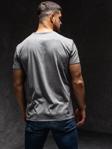 Camiseta estampada para hombre color antracita Bolf Y70007