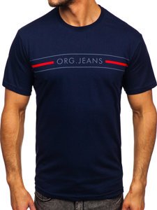 Camiseta estampada para hombre color azul oscuro Bolf 14802