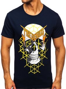 Camiseta estampada para hombre color azul oscuro Bolf Y70002