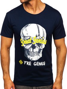 Camiseta estampada para hombre color azul oscuro Bolf Y70012