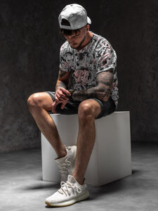 Camiseta estampada para hombre color blanco Bolf 14906