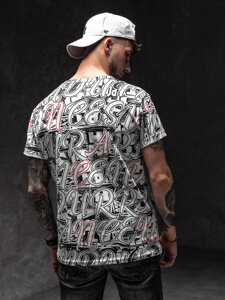 Camiseta estampada para hombre color blanco Bolf 14906