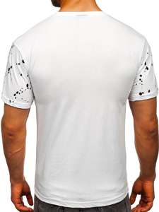 Camiseta estampada para hombre color blanco Bolf 300