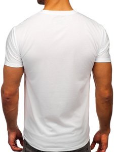 Camiseta estampada para hombre color blanco Bolf KS2538