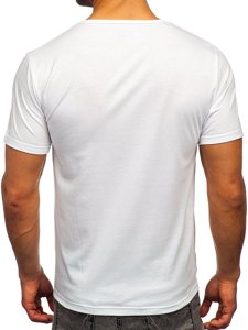 Camiseta estampada para hombre color blanco Bolf KS2625