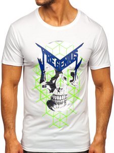 Camiseta estampada para hombre color blanco Bolf Y70002