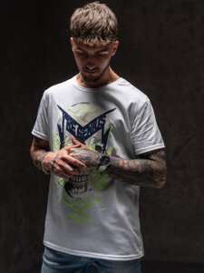 Camiseta estampada para hombre color blanco Bolf Y70002