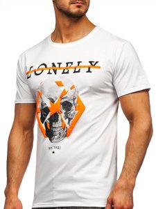 Camiseta estampada para hombre color blanco Bolf Y70011