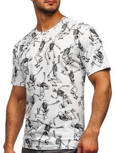 Camiseta estampada para hombre color blanco Denley 14916