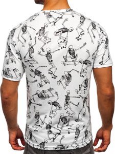 Camiseta estampada para hombre color blanco Denley 14916