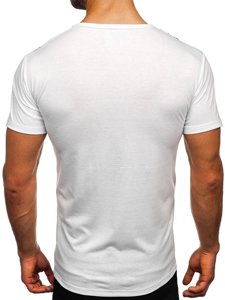 Camiseta estampada para hombre color blanco Denley KS2525T