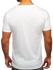 Camiseta estampada para hombre color blanco Denley Y70001