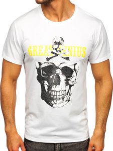 Camiseta estampada para hombre color blanco Denley Y70005