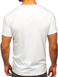 Camiseta estampada para hombre color blanco Denley Y70005