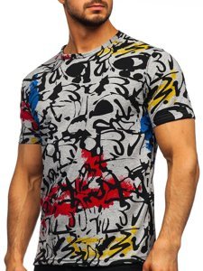 Camiseta estampada para hombre color gris Bolf 14901