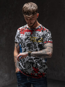 Camiseta estampada para hombre color gris Bolf 14901