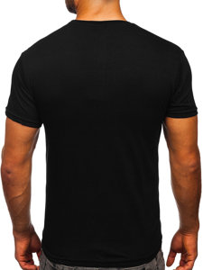 Camiseta estampada para hombre color negro Bolf 1173