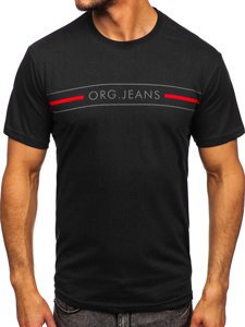 Camiseta estampada para hombre color negro Bolf 14802