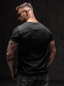 Camiseta estampada para hombre color negro Bolf KS2652