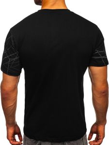 Camiseta estampada para hombre color negro Bolf SS10935