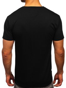 Camiseta estampada para hombre color negro Bolf Y70001