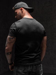 Camiseta estampada para hombre color negro Bolf Y70006