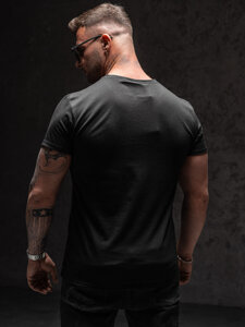 Camiseta estampada para hombre color negro Bolf Y70011