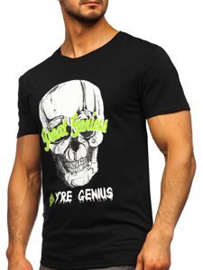 Camiseta estampada para hombre color negro Bolf Y70012