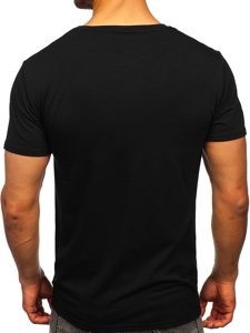 Camiseta estampada para hombre color negro Bolf Y70012