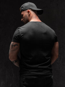 Camiseta estampada para hombre color negro Bolf Y70015