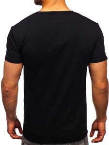 Camiseta estampada para hombre color negro Denley Y70013