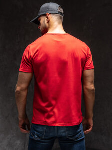 Camiseta estampada para hombre color rojo Bolf KS2652