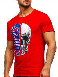 Camiseta estampada para hombre color rojo Bolf Y70001