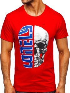 Camiseta estampada para hombre color rojo Bolf Y70001