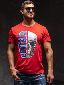 Camiseta estampada para hombre color rojo Bolf Y70001