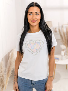 Camiseta estampada para mujer Blanco Bolf 95T2510