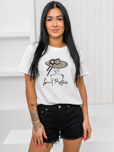 Camiseta estampada para mujer Blanco Bolf 97T2112