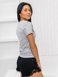 Camiseta estampada para mujer Gris Bolf 96T625