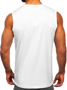 Camiseta estampada sin mangas color blanco Bolf 14806