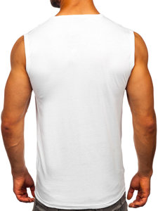 Camiseta estampada sin mangas color blanco Bolf 14819