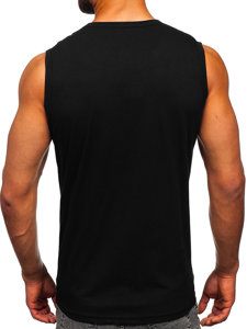 Camiseta estampada sin mangas color negro Bolf 14806